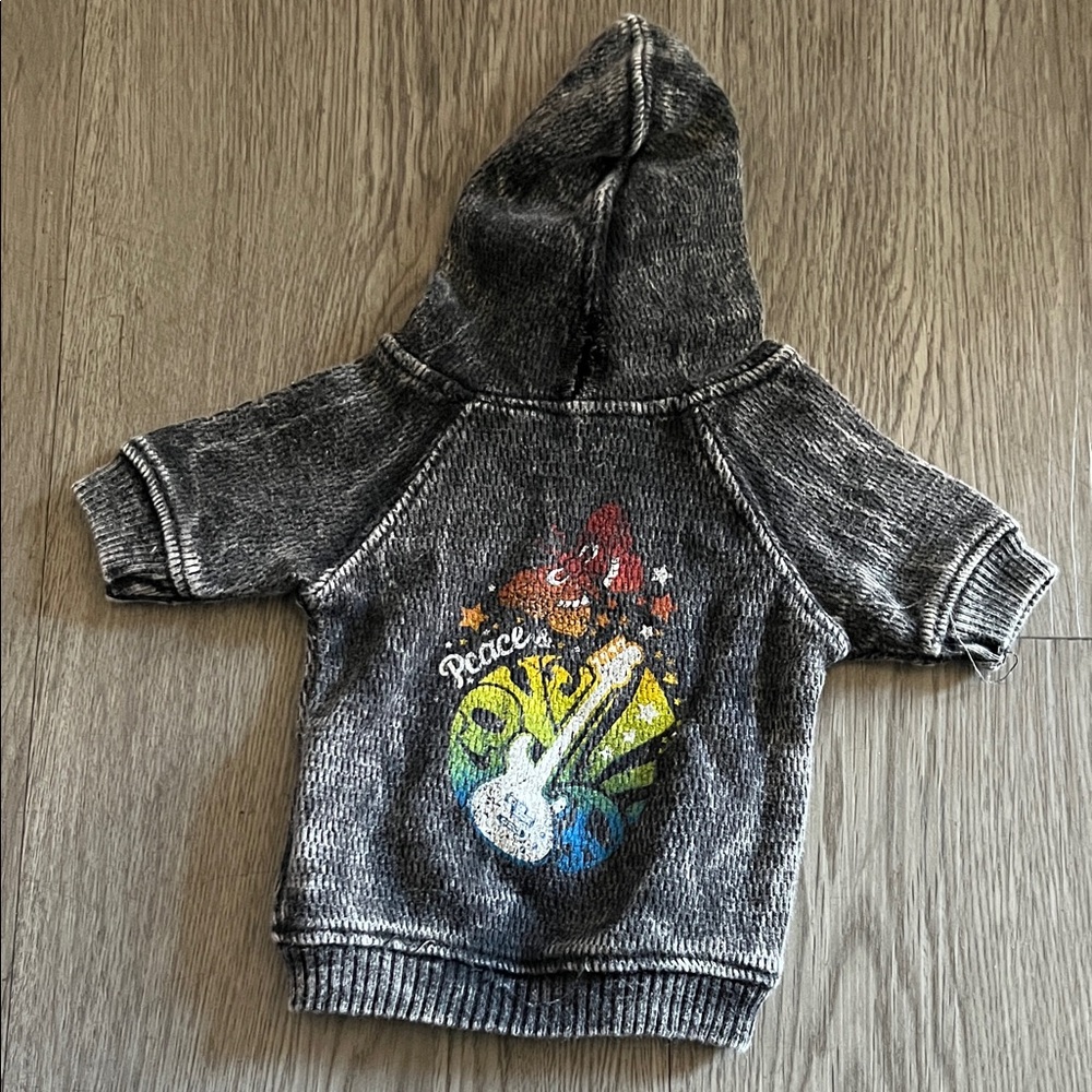 Gray Kids Hoodie with Graphic Design